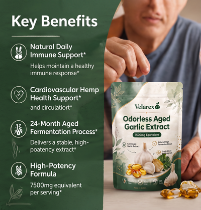 Aged Garlic Extract 7500mg – Odorless Circulation Support